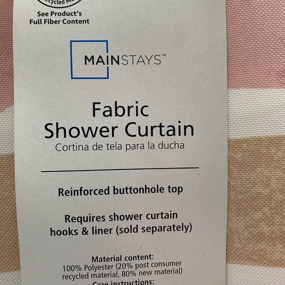 Fabric shower curtain with design💦NWT💦striped pattern💦bright colored design - Picture 13 of 14